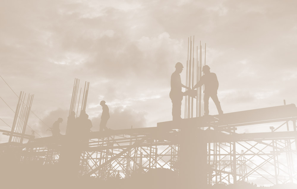 Silhouette,Of,Engineer,And,Construction,Team,Working,At,Site,Over